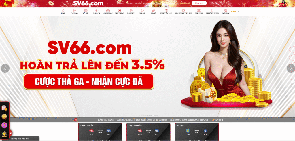 SV66 - Điểm chơi cá cược uy tín hàng đầu Việt Nam 3 Giao diện SV66 đẹp mắt